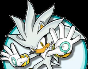 Baltasis Sonic.  sidabrinis ežiukas iš
